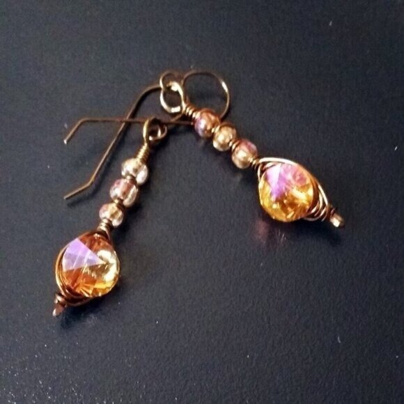 Bling-a-liscious Sexy EarCandy! Uniquely Wire Wrapped & Handmade Dangle Earrings - Picture 6 of 10